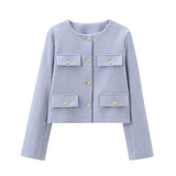 Cropped Jacket with Gold-Tone Buttons – Tailored, Elegant and Effortlessly Versatile