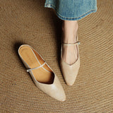 Virelia Leather Mary Jane Mules – Pointed Toe Elegance with All-Day Comfort