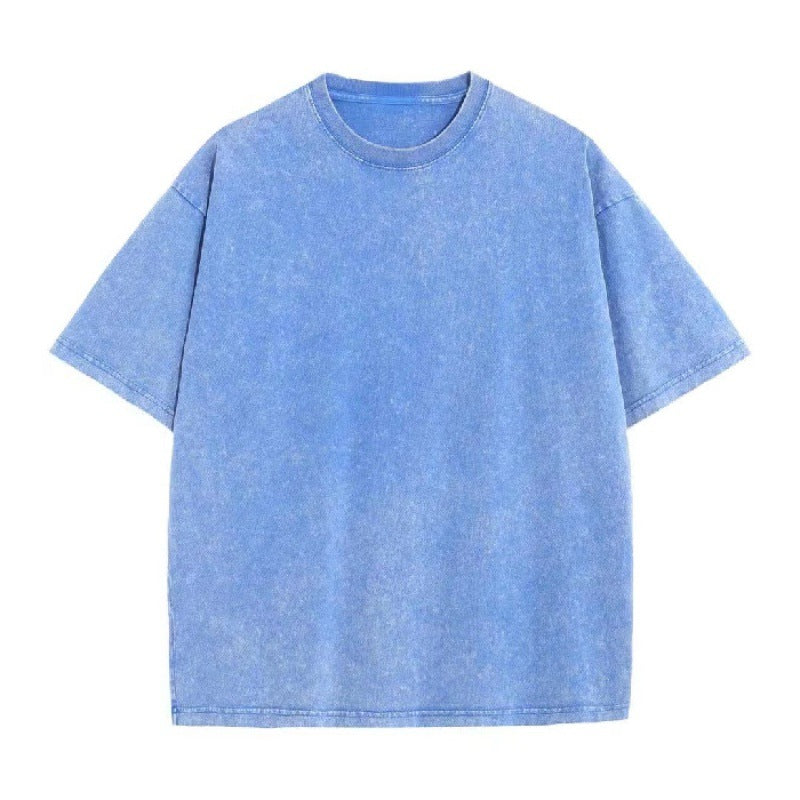 Vintage Wash Oversized Crewneck T-Shirt – Relaxed Comfort and Timeless Street Style