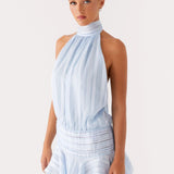 Halter Neck Ruffle Romper
