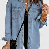 Oversized Button Front Shacket