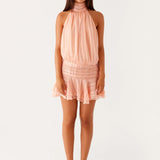 Halter Neck Ruffle Romper