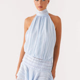 Halter Neck Ruffle Romper