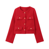 Cropped Jacket with Gold-Tone Buttons – Tailored, Elegant and Effortlessly Versatile