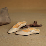 Virelia Leather Mary Jane Mules – Pointed Toe Elegance with All-Day Comfort