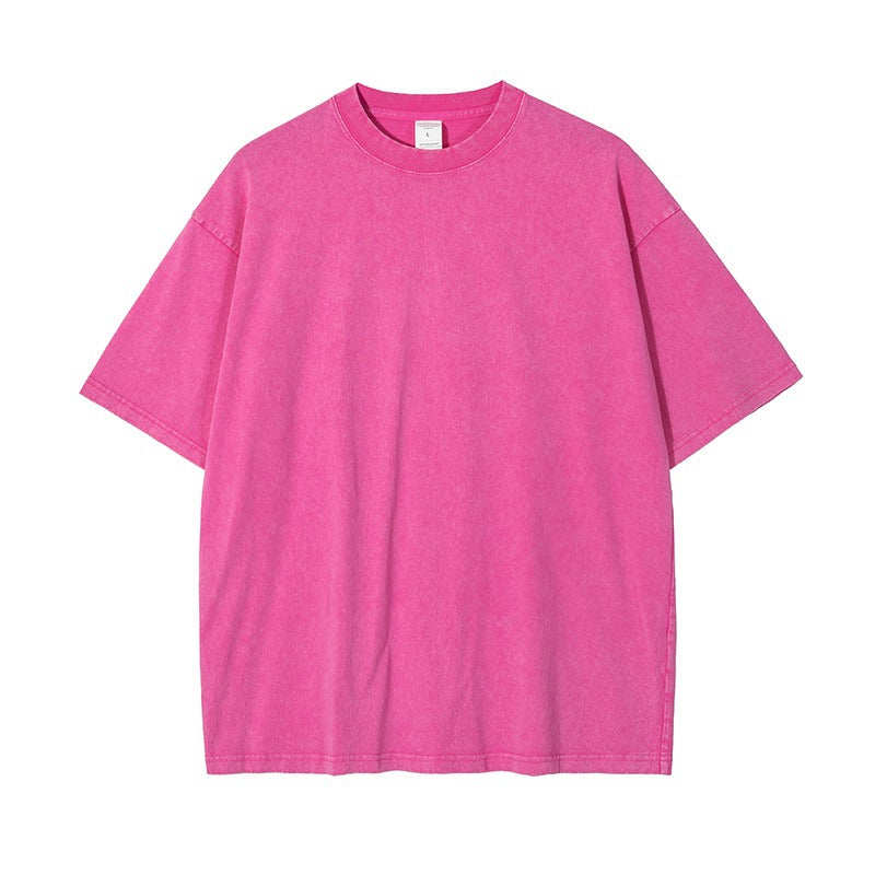 Vintage Wash Oversized Crewneck T-Shirt – Relaxed Comfort and Timeless Street Style