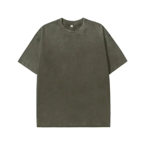 Vintage Wash Oversized Crewneck T-Shirt – Relaxed Comfort and Timeless Street Style