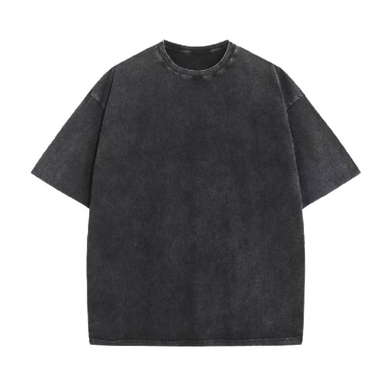 Vintage Wash Oversized Crewneck T-Shirt – Relaxed Comfort and Timeless Street Style