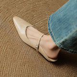 Virelia Leather Mary Jane Mules – Pointed Toe Elegance with All-Day Comfort
