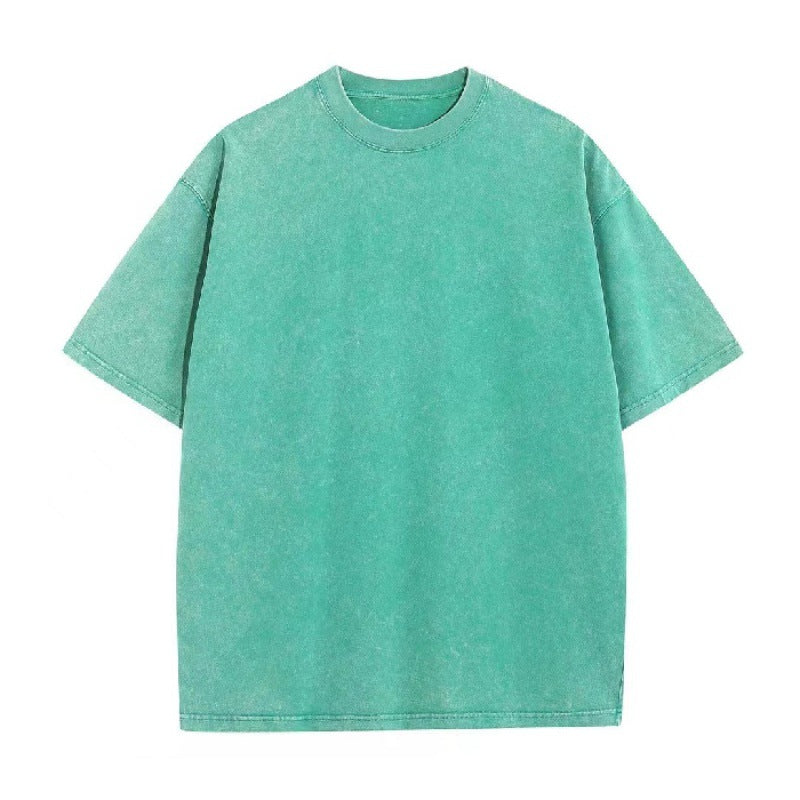 Vintage Wash Oversized Crewneck T-Shirt – Relaxed Comfort and Timeless Street Style