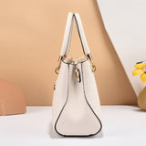Women's Croc-Effect Shoulder Bag with Adjustable Strap