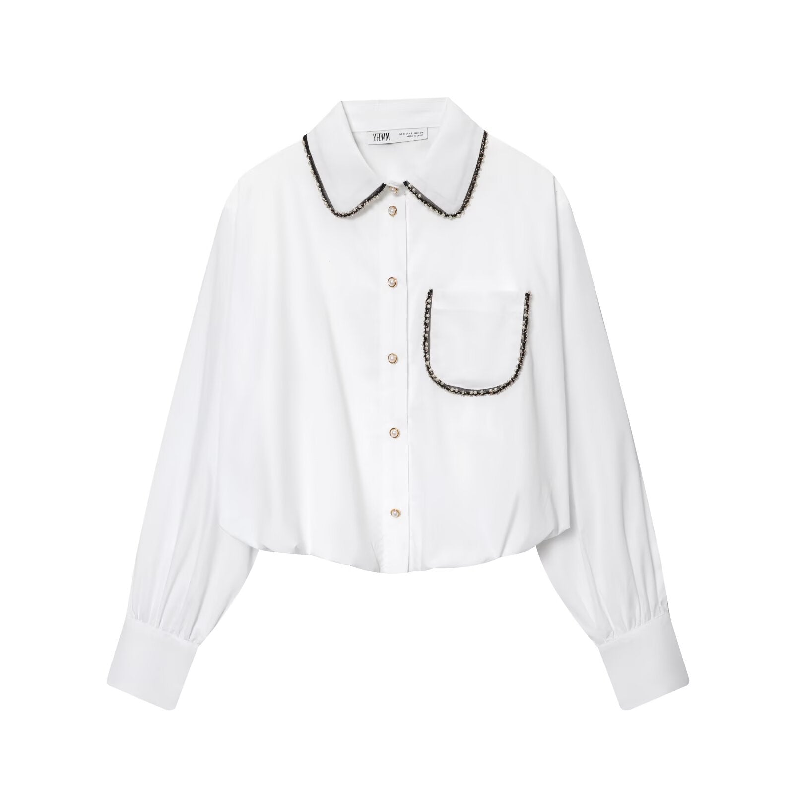 Classic Button Up Shirt with Contrast Pocket Trim
