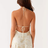 Floral Halter Mini Dress