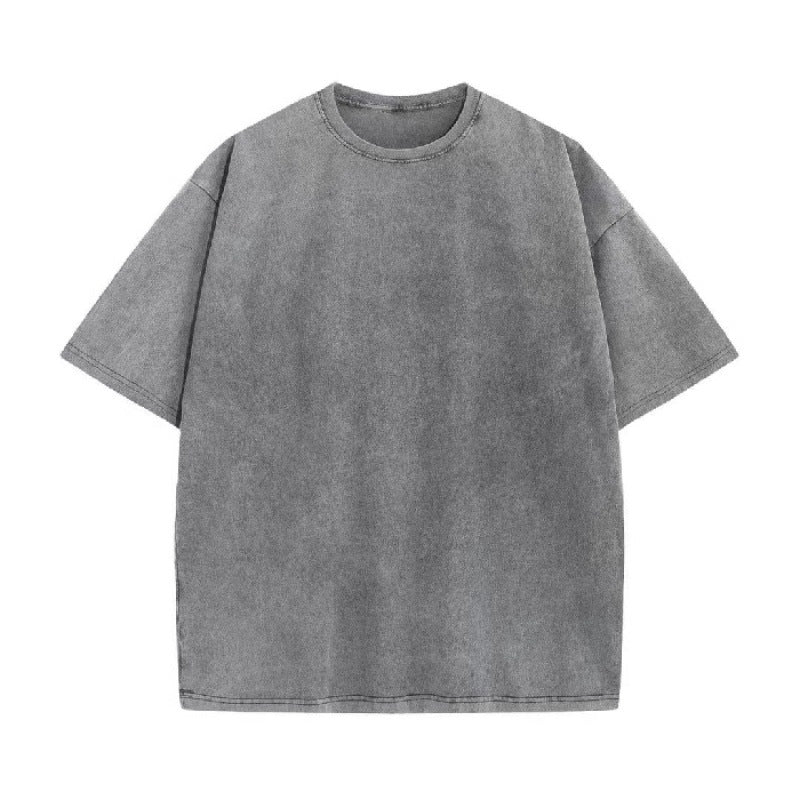 Vintage Wash Oversized Crewneck T-Shirt – Relaxed Comfort and Timeless Street Style