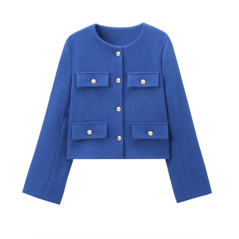 Cropped Jacket with Gold-Tone Buttons – Tailored, Elegant and Effortlessly Versatile
