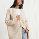 Women's Camel Autumn Chunky Ribbed Cardigan