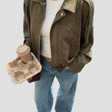 Faux Suede Jacket