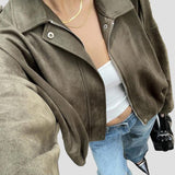 Faux Suede Jacket
