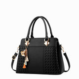 Women's Structured Handbag with Detachable Shoulder Strap