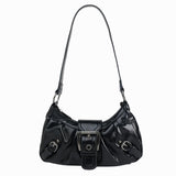 Women's Buckle-Detail Shoulder Bag, Adjustable Strap