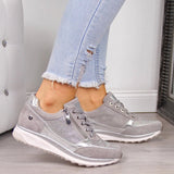 Women's Side Zip Cushioned Sole Sneakers