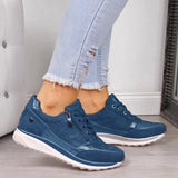 Women's Side Zip Cushioned Sole Sneakers