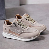 Women's Side Zip Cushioned Sole Sneakers