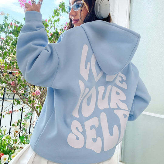 Graphic Print Pullover Hoodie