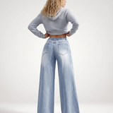 Women's Mid-Rise Wide-Leg Relaxed Denim Jeans