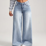 Women's Mid-Rise Wide-Leg Relaxed Denim Jeans