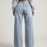 Women's High-Rise Wide-Leg Full-Length Denim Jeans