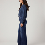 Women's Mid-Rise Wide-Leg Dark Wash Jeans