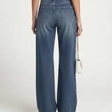 Women's Fleece-Lined Wide-Leg Mid-Rise Jeans