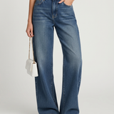 Women's Fleece-Lined Wide-Leg Mid-Rise Jeans