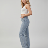 Raquel | High-Waist Jeans with Butterfly Print