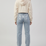 Raquel | High-Waist Jeans with Butterfly Print