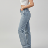 Raquel | High-Waist Jeans with Butterfly Print