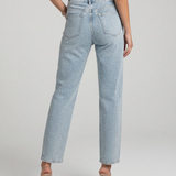 Women's High-Waist Straight-Leg Shimmer Jeans