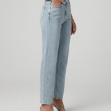 Women's High-Waist Straight-Leg Shimmer Jeans