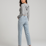 Women's High-Waist Straight-Leg Shimmer Jeans