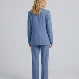 Women's Tailored Blazer and Straight-Leg Trouser Set