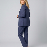 Women's Tailored Blazer and Straight-Leg Trouser Set