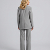 Women's Tailored Blazer and Straight-Leg Trouser Set