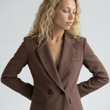 Women's Tailored Blazer and Straight-Leg Trouser Set