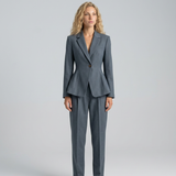 Women's Tailored Blazer and Straight-Leg Trouser Set