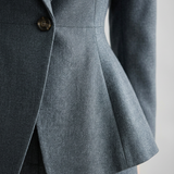 Women's Tailored Blazer and Straight-Leg Trouser Set