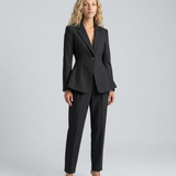 Women's Tailored Blazer and Straight-Leg Trouser Set