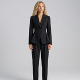 Women's Tailored Blazer and Straight-Leg Trouser Set