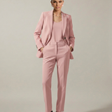 Women's Tailored Blazer and Straight-Leg Trouser Set