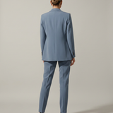 Women's Tailored Blazer and Straight-Leg Trouser Set